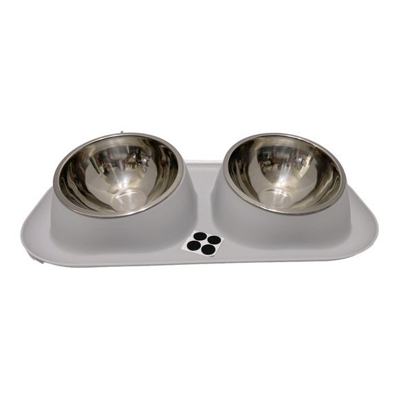 Raised Double Bowl Dog/Cat Feeder - Picture 2 of 6